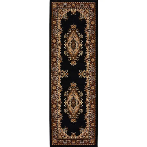 Maestro Traditional Black Rug | 4470 B11 - 67X200 cm - Rugs