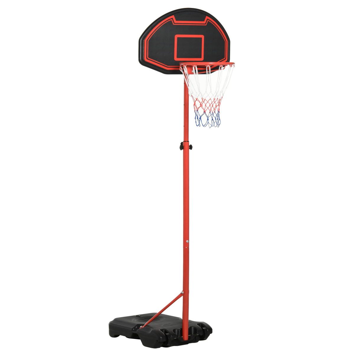 200-250cm Adjustable Basketball Hoop Backboard  w/ Wheels For Kids HOMCOM