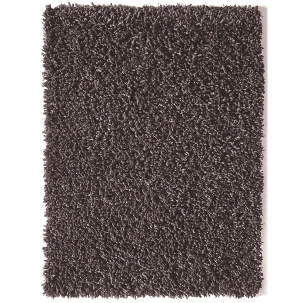 Maine Dark Grey Shaggy Pile Wool Rug - 80X150 cm - Rugs