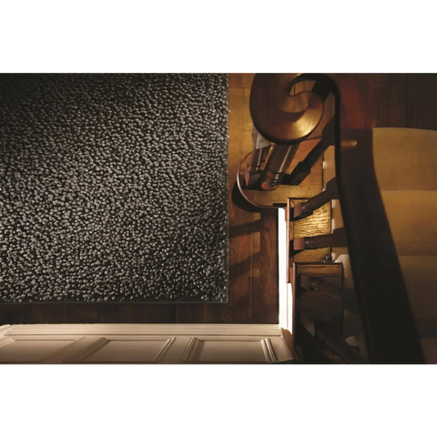 Maine Dark Grey Shaggy Pile Wool Rug - Rugs