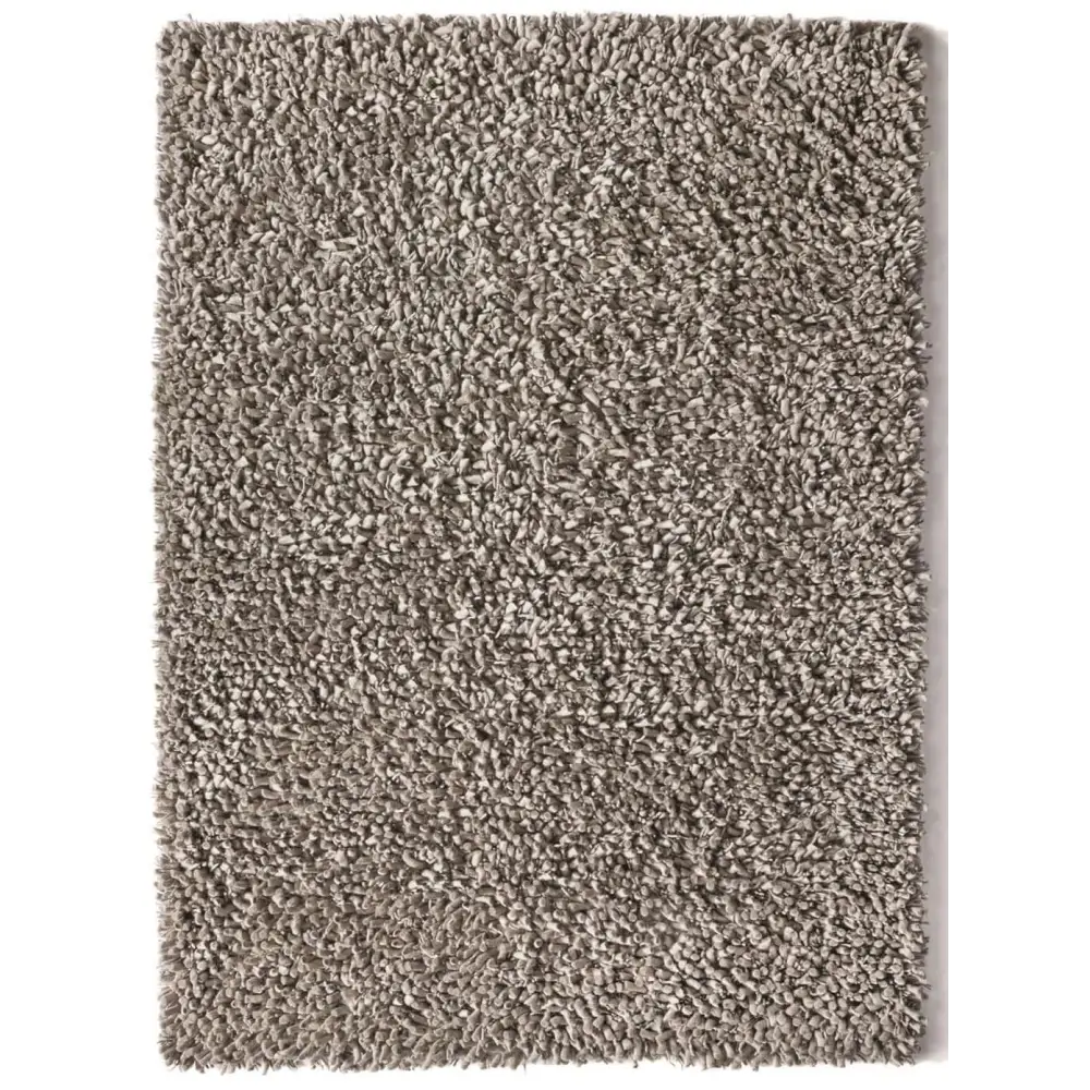 Maine Grey Shaggy Pile Wool Rug - 80X150 cm - Rugs