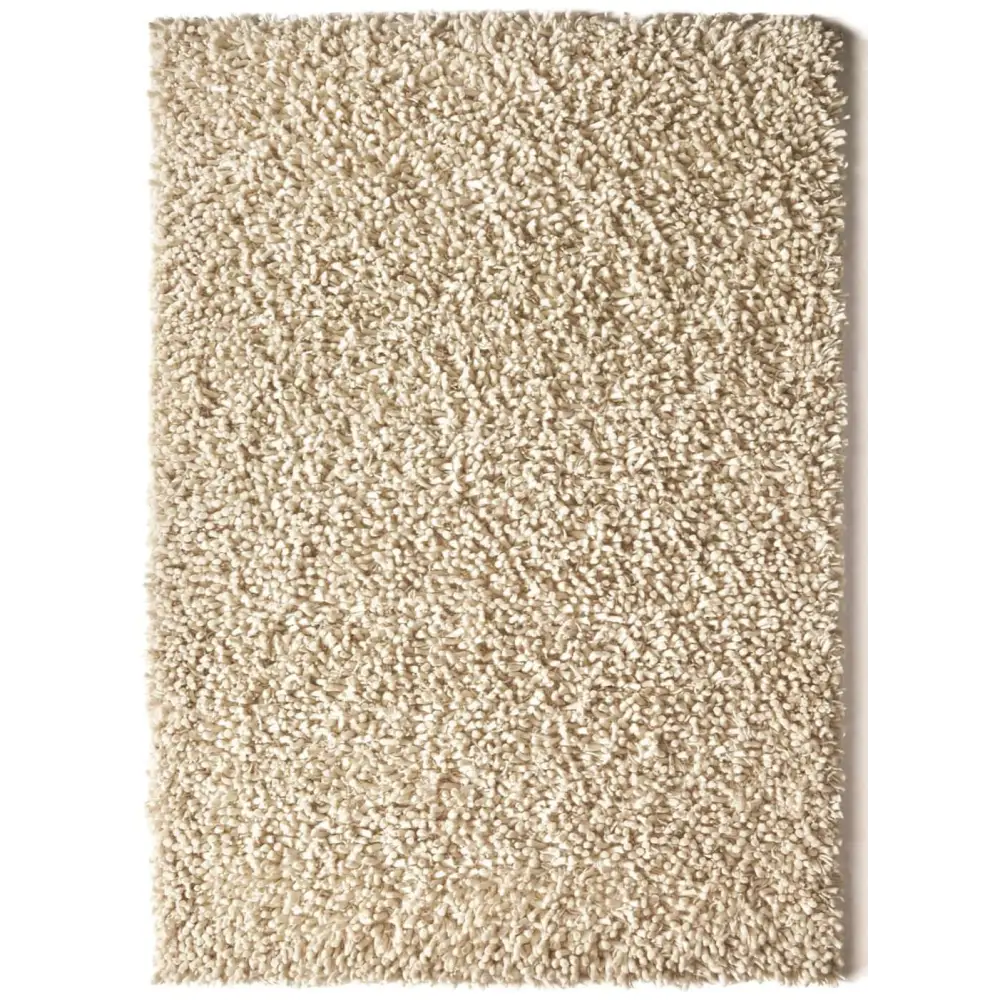 Maine Ivory Shaggy Pile Wool Rug - 120X170 cm - Rugs