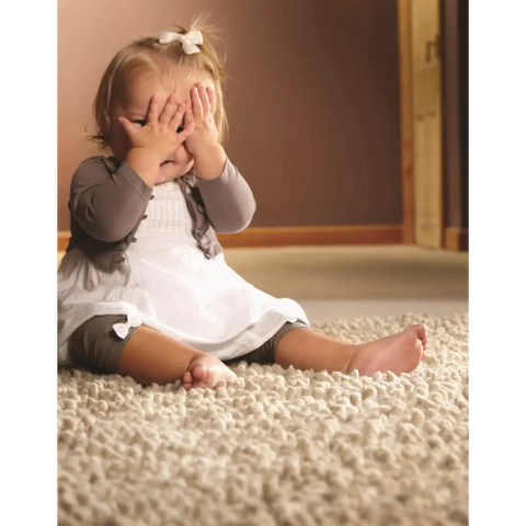 Maine Ivory Shaggy Pile Wool Rug - Rugs