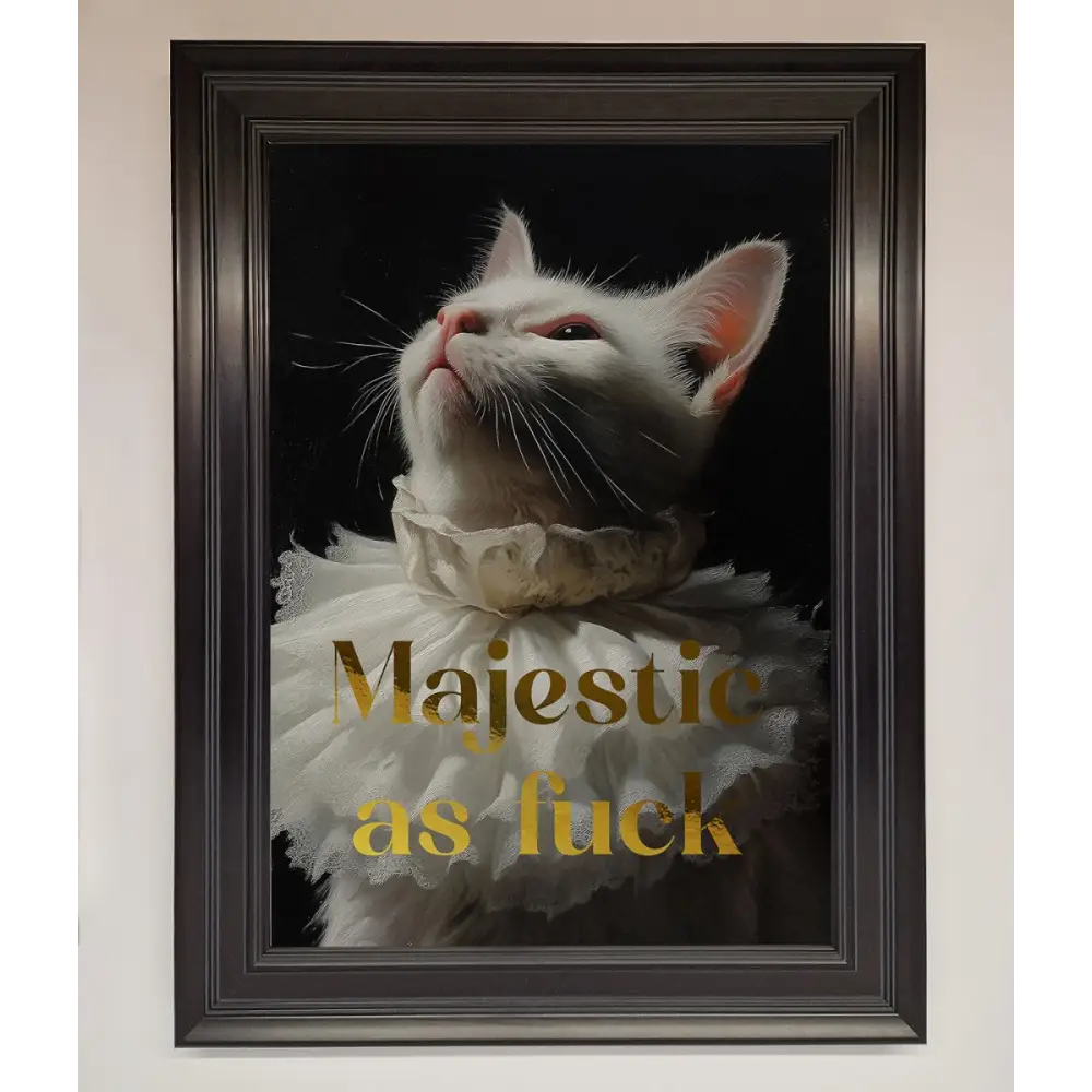 Majestic As Foil Print - A1 (59.4 x 84.1 cm) / Matt Black - Framed Print