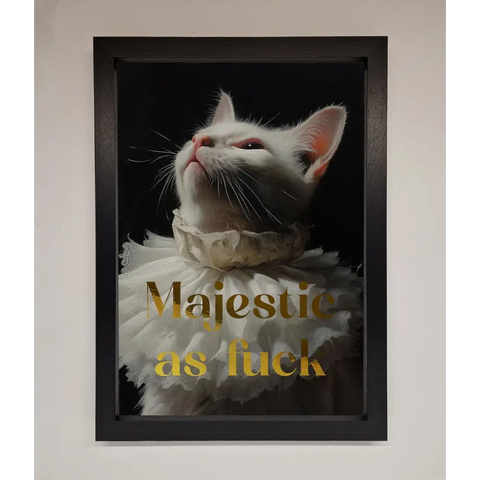 Majestic As Foil Print - A3 (29.7 x 42 cm) / Black - Framed Print