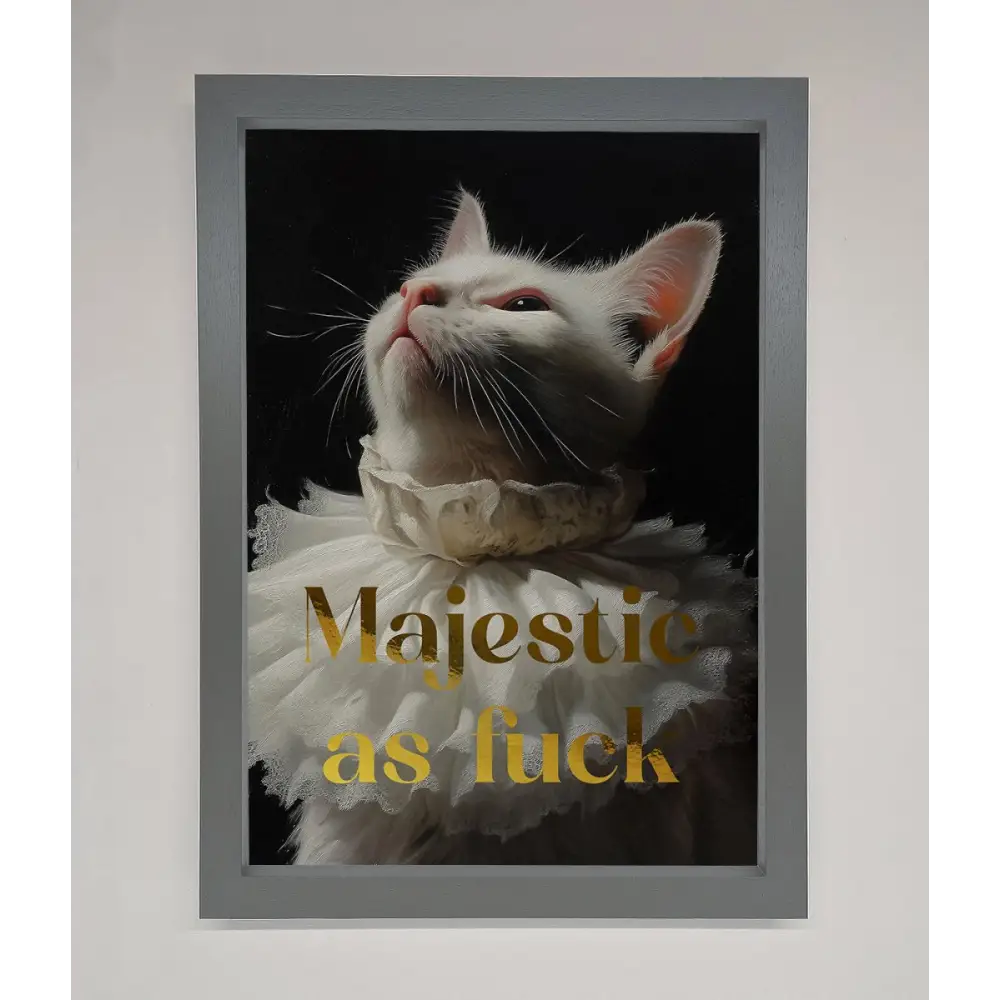 Majestic As Foil Print - A3 (29.7 x 42 cm) / Dark Grey - Framed Print