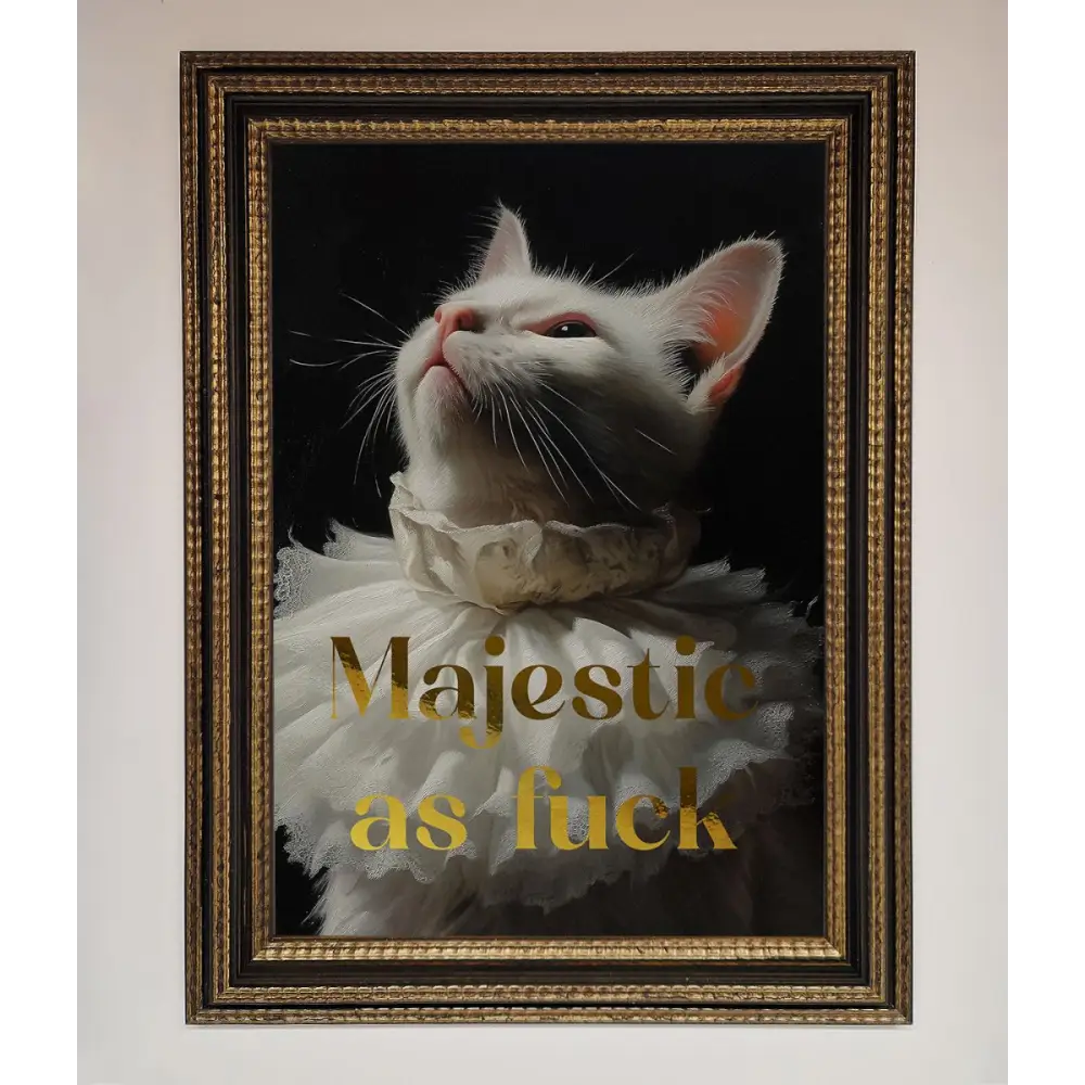 Majestic As Foil Print - A3 (29.7 x 42 cm) / Ornate Gold Black - Framed Print