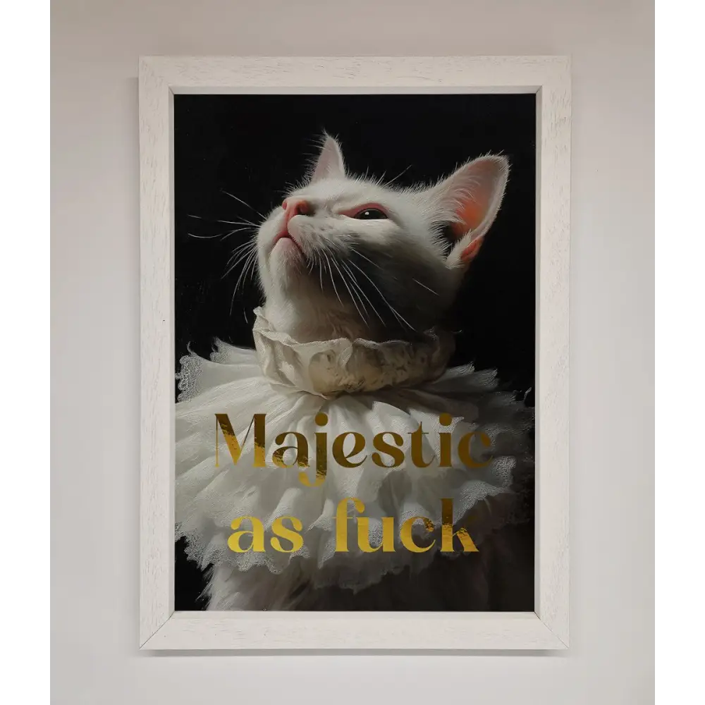 Majestic As Foil Print - A3 (29.7 x 42 cm) / White - Framed Print