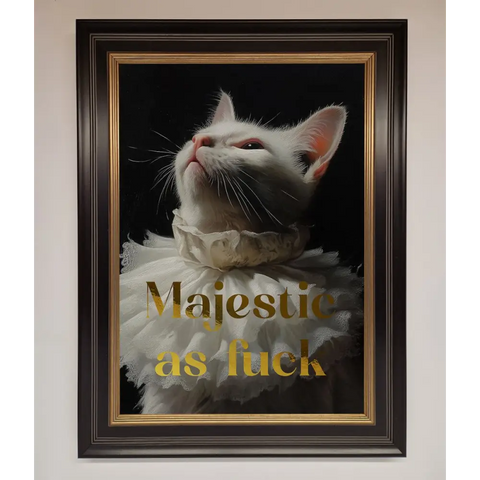 Majestic As Foil Print - B0 (100 x 141 cm) / Black Gold - Framed Print