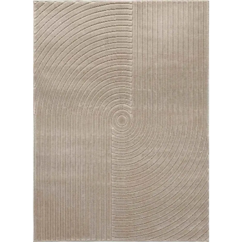 Malmo Knot Rug – Textured Striped Design - 120X170 cm / Beige - Rugs