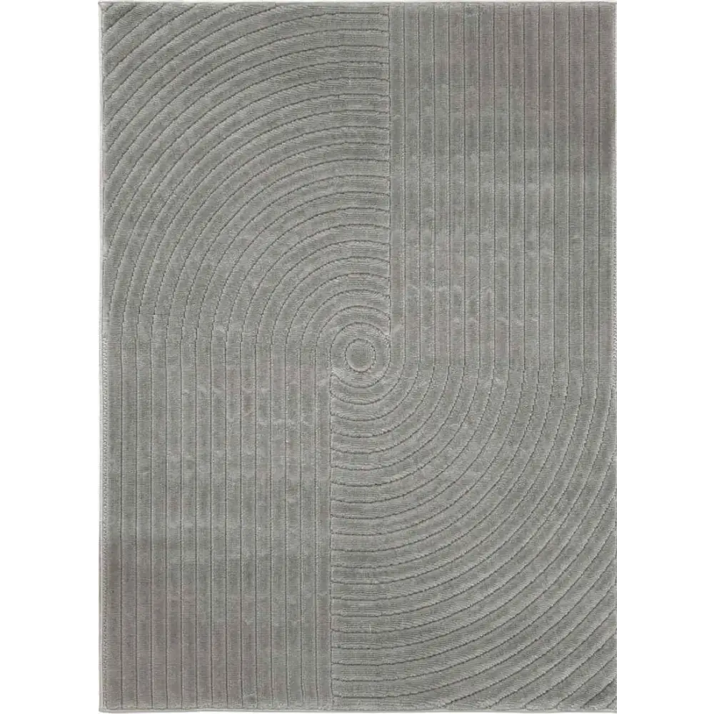 Malmo Knot Rug – Textured Striped Design - 120X170 cm / Grey - Rugs
