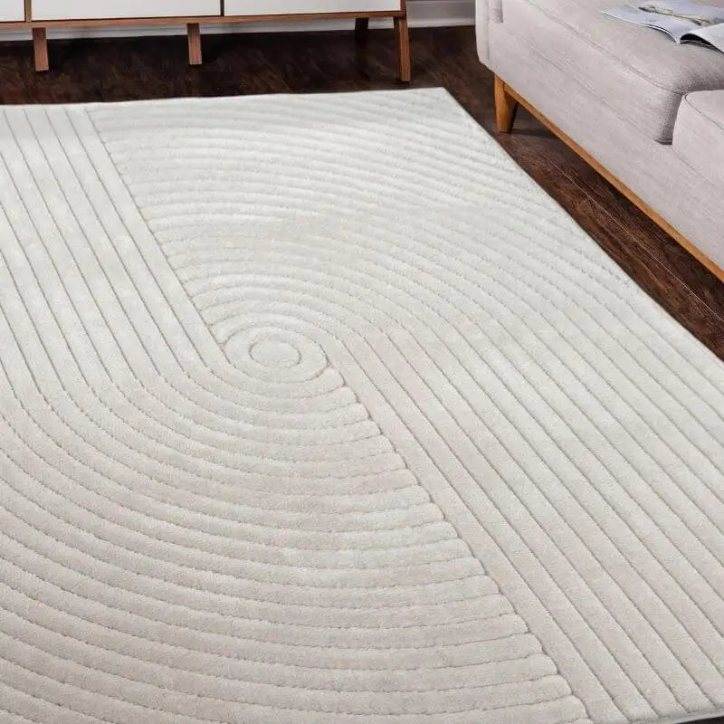 Malmo Knot Rug – Textured Striped Design - Rugs