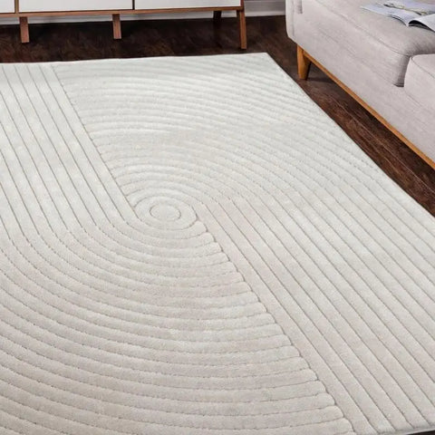 Malmo Knot Rug – Textured Striped Design - Rugs