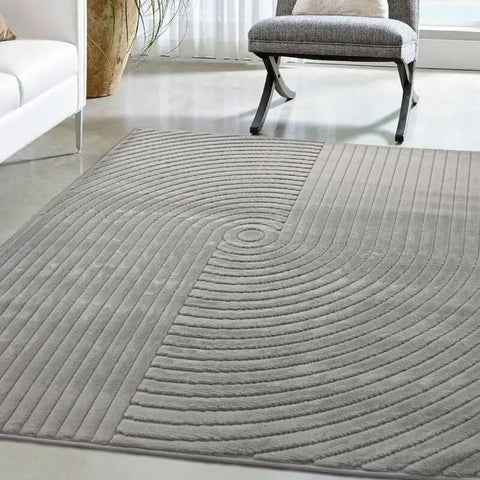 Malmo Knot Rug – Textured Striped Design - Rugs
