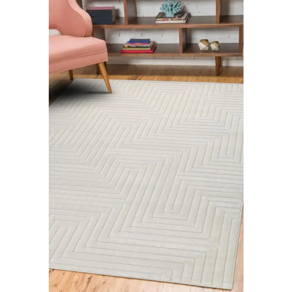 Malmo Maze Rug – Geometric 3D Textured Design - Rugs