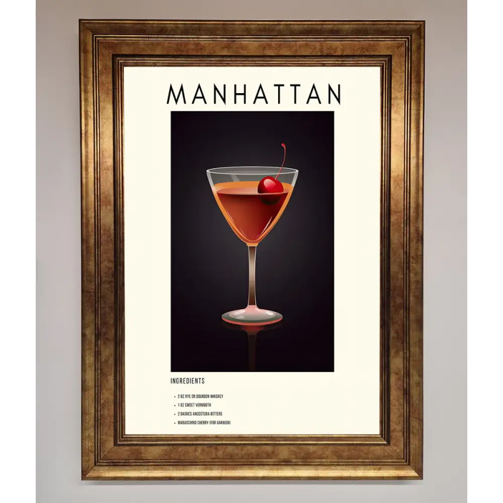 Manhattan A1 Framed Print - B0 (100 x 141 cm) / Bronze - Framed Print