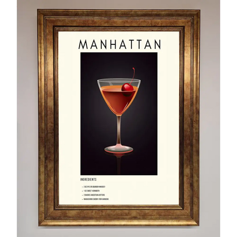 Manhattan A1 Framed Print - B0 (100 x 141 cm) / Bronze - Framed Print