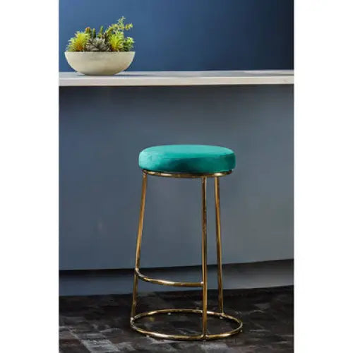 Manhattan Green Velvet Bar Stool
