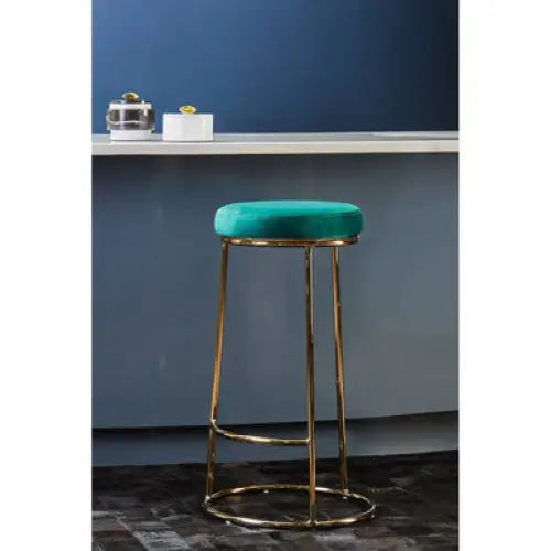 Manhattan Green Velvet Tall Bar Stool