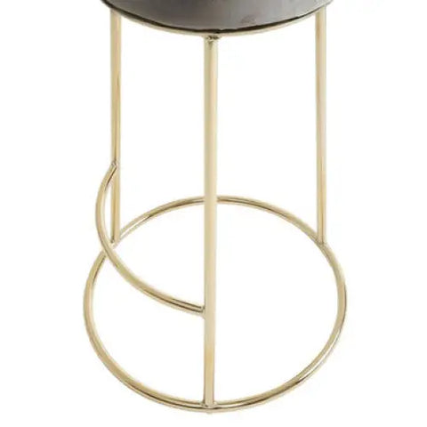 Manhattan Grey Velvet Tall Bar Stool