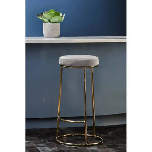 Manhattan Grey Velvet Tall Bar Stool