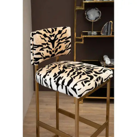 Manhattan Tiger Print Bar Stool