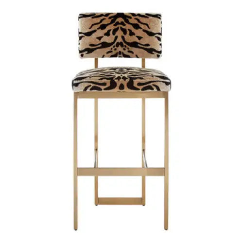 Manhattan Tiger Print Bar Stool