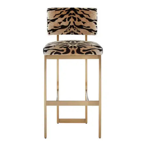 Manhattan Tiger Print Bar Stool
