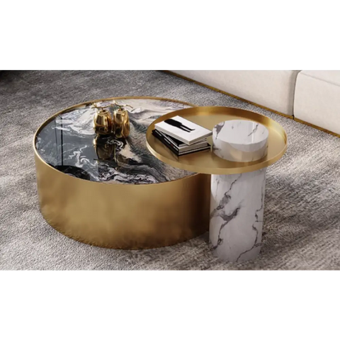 Mason Marble Coffee Table Set｜ DC Concept