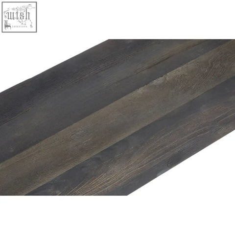 Dark gray faux oak wood bench with rustic weathered texture and subtle grain patterns for a cozy wood bench look