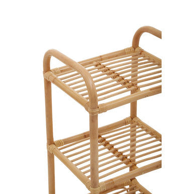 Mataram 3 Tier Natural Rattan Shelf Unit