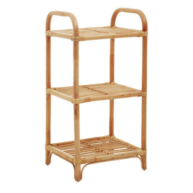 Mataram 3 Tier Natural Rattan Shelf Unit