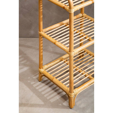 Mataram 3 Tier Natural Rattan Shelf Unit
