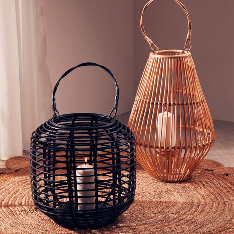Mataram Black Rattan Lantern
