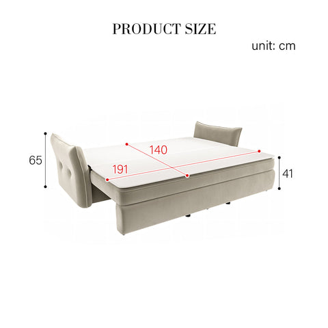 Matsuoka Two Seater Sofa Bed, Pull Out Sleeper Sofa Bed