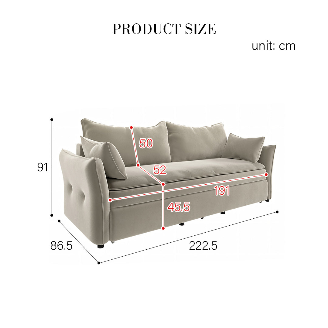 Matsuoka Two Seater Sofa Bed, Pull Out Sleeper Sofa Bed