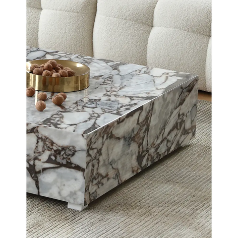 Matteo Square Coffee Table Marble White