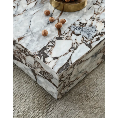 Matteo Square Coffee Table Marble White