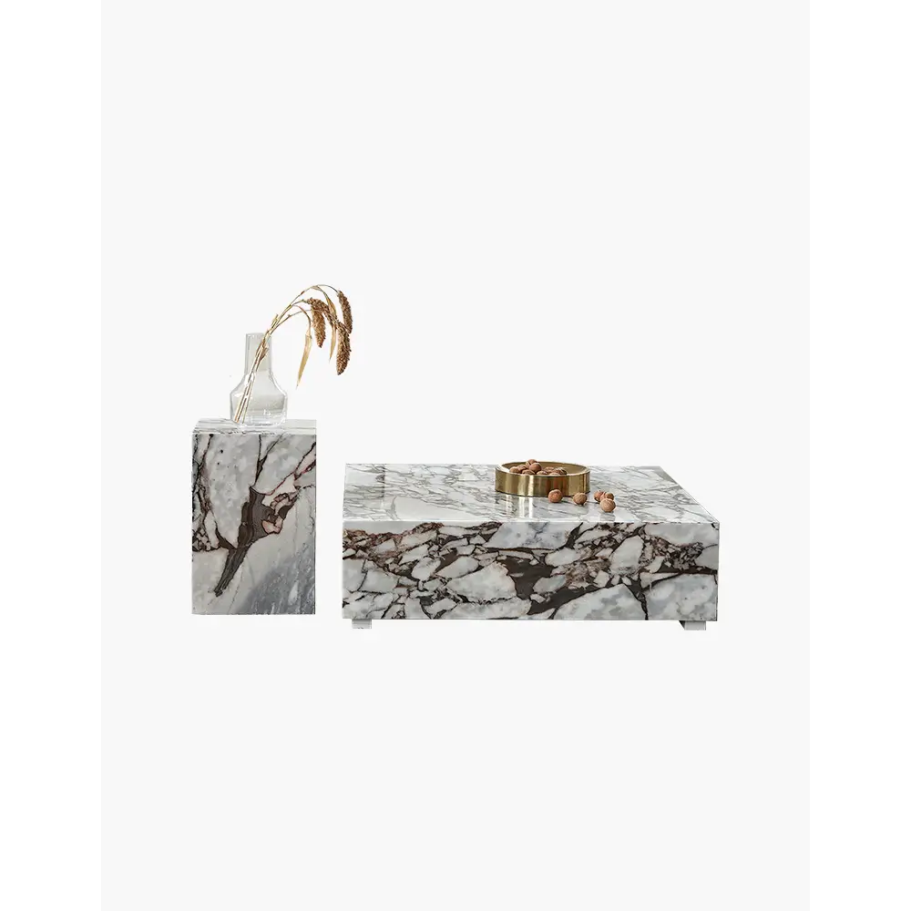Matteo Square Coffee Table Marble White