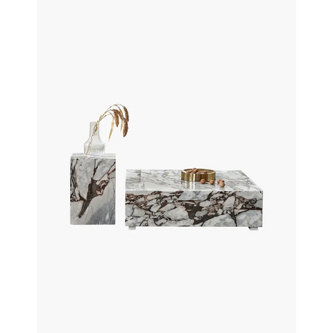 Matteo Square Coffee Table Marble White