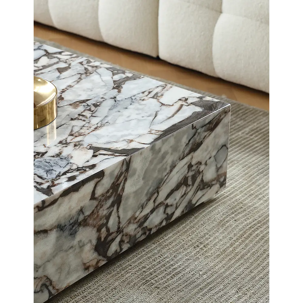Matteo Square Coffee Table Marble White