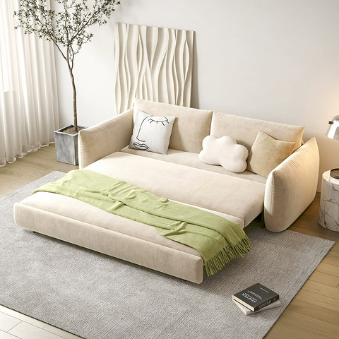 Meera Two Seater Sofa Bed with Storage, Suede