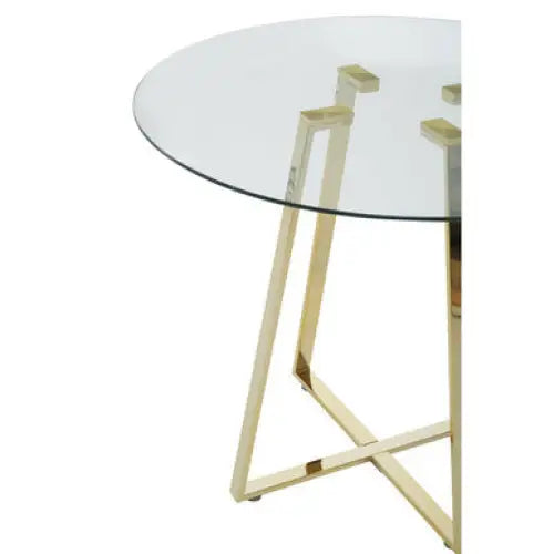 Metropolitan Round Gold Finish Dining Table