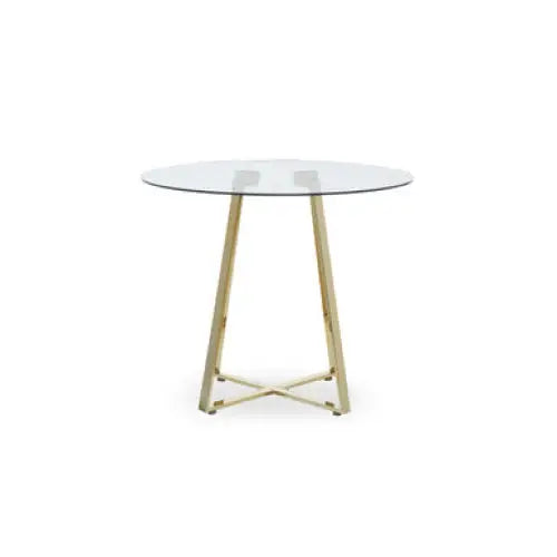 Metropolitan Round Gold Finish Dining Table