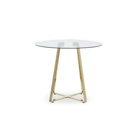 Metropolitan Round Gold Finish Dining Table