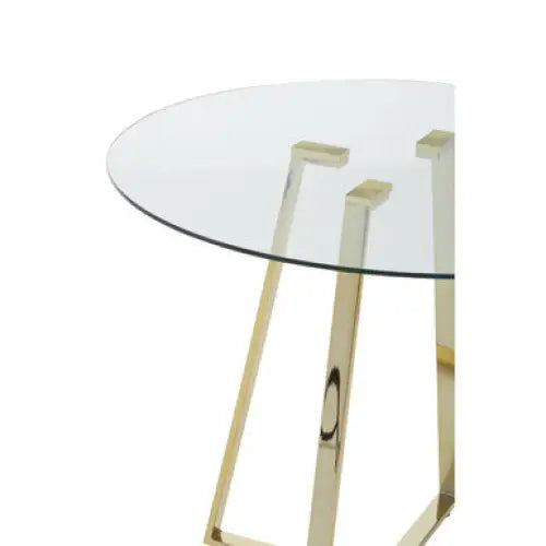 Metropolitan Round Gold Finish Dining Table