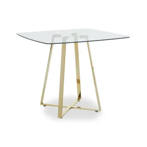 Metropolitan Square Gold Finish Dining Table