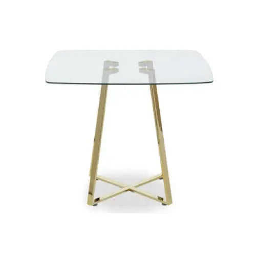 Metropolitan Square Gold Finish Dining Table