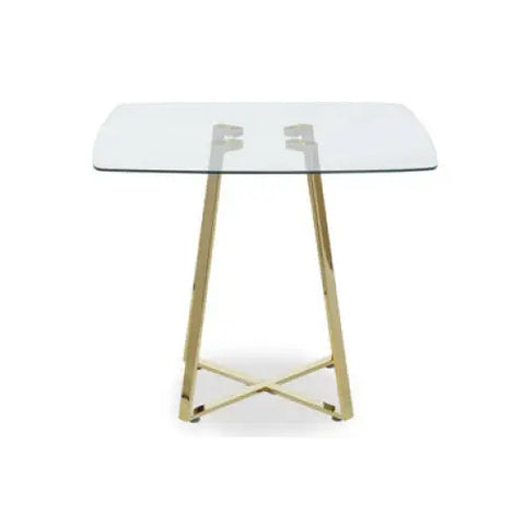 Metropolitan Square Gold Finish Dining Table