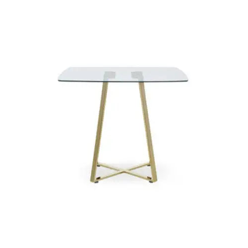 Metropolitan Square Gold Finish Dining Table